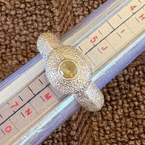 Mignon Faget sterling silver Locule ring with stone (retired)
